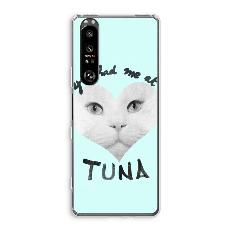 You had me at tuna: Sony Xperia 1 III Transparant Hoesje