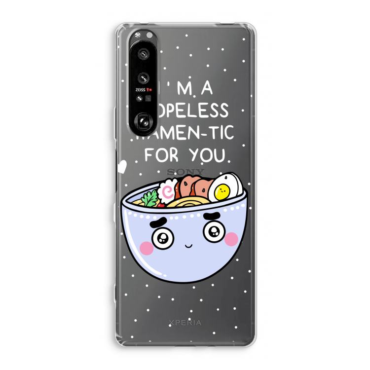 I'm A Hopeless Ramen-Tic For You: Sony Xperia 1 III Transparant Hoesje