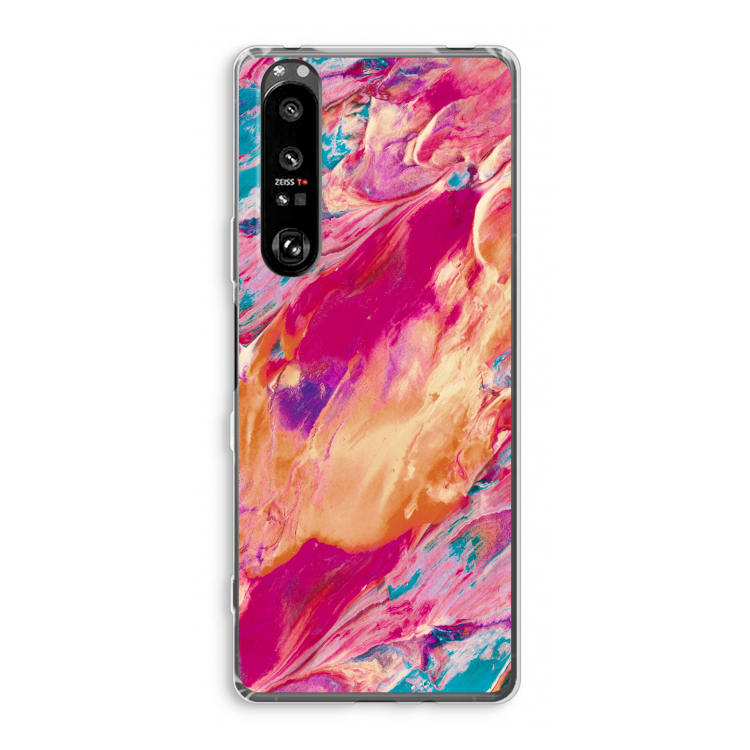 Pastel Echoes: Sony Xperia 1 III Transparant Hoesje