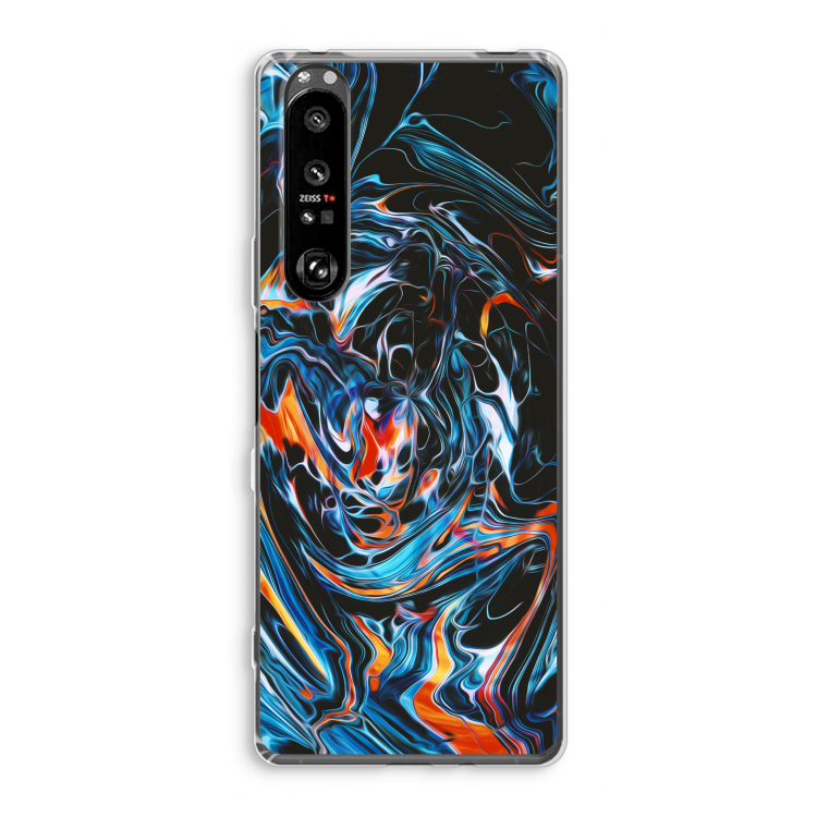 Black Unicorn: Sony Xperia 1 III Transparant Hoesje