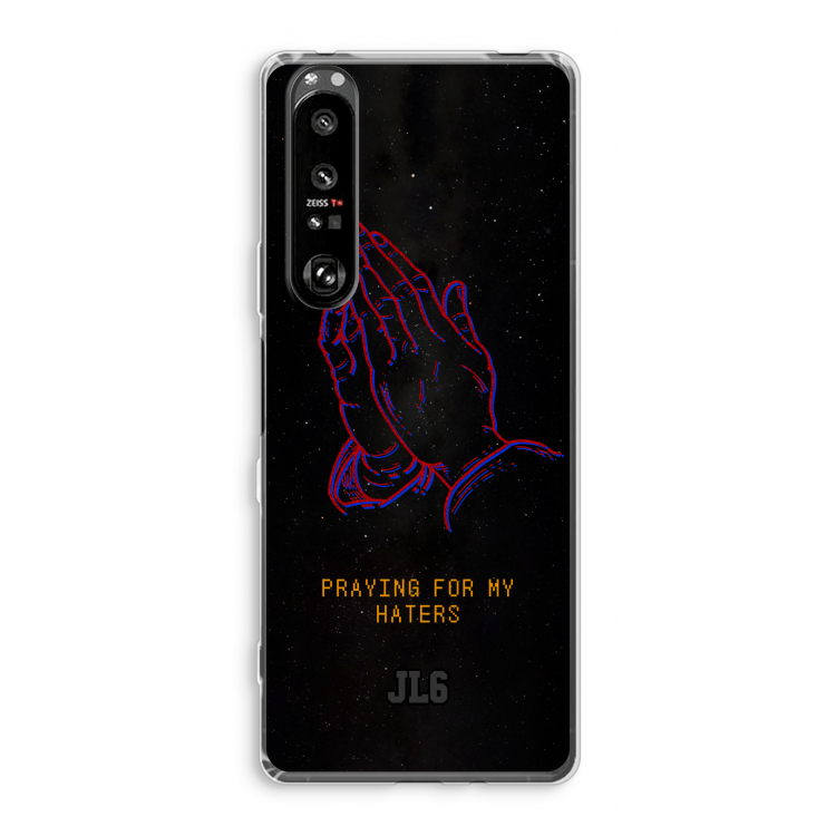 Praying For My Haters: Sony Xperia 1 III Transparant Hoesje