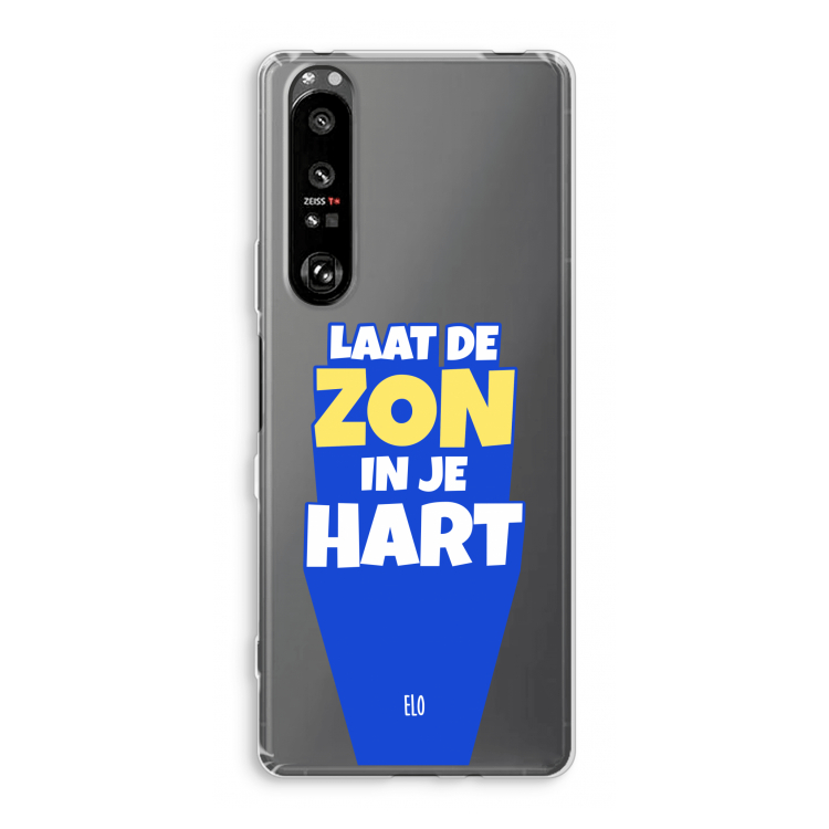 Laat de zon in je hart: Sony Xperia 1 III Transparant Hoesje