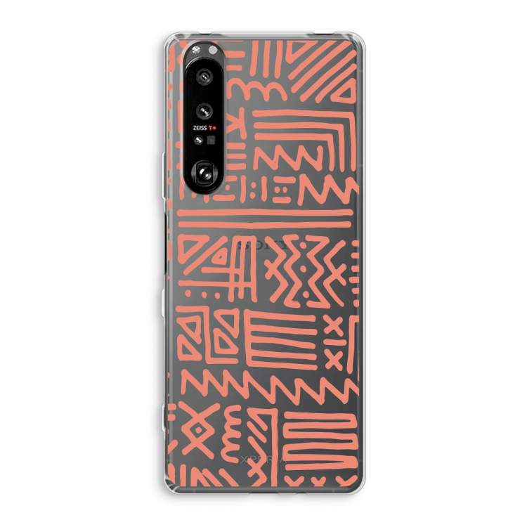 Marrakech Pink: Sony Xperia 1 III Transparant Hoesje