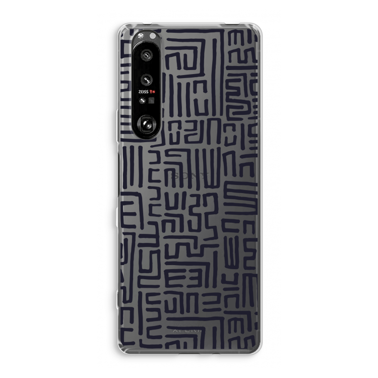 Moroccan Print: Sony Xperia 1 III Transparant Hoesje