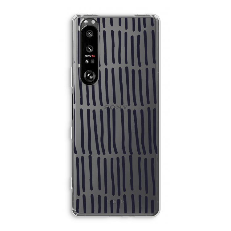 Moroccan stripes: Sony Xperia 1 III Transparant Hoesje