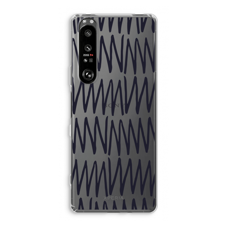 Marrakech Zigzag: Sony Xperia 1 III Transparant Hoesje