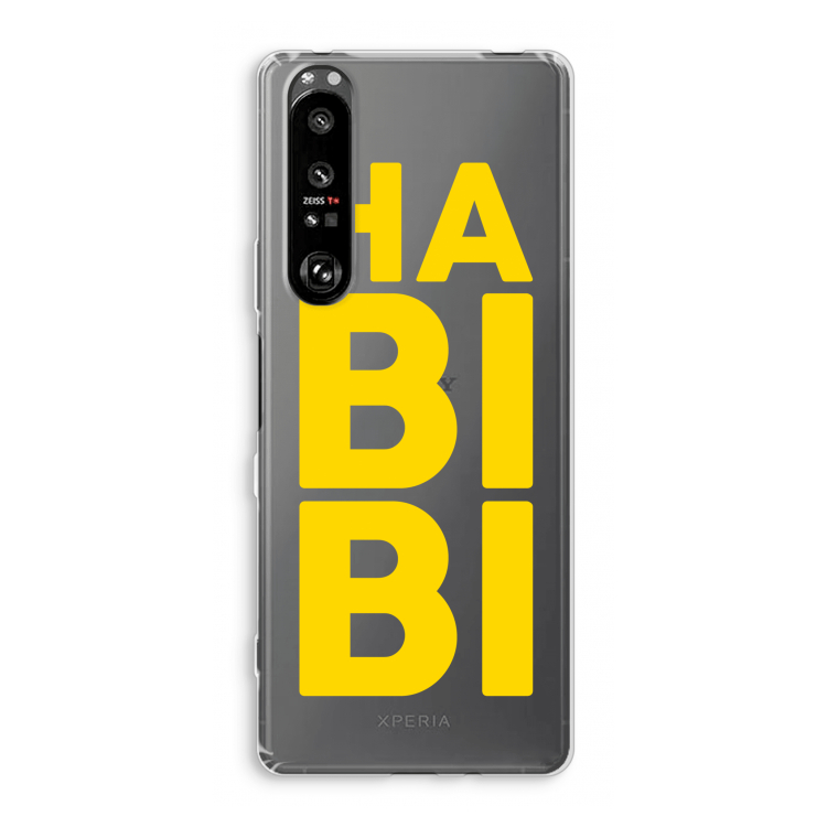 Habibi Blue: Sony Xperia 1 III Transparant Hoesje