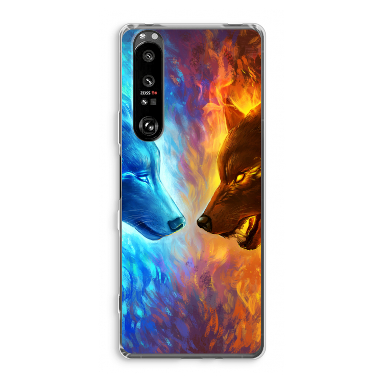 Fire & Ice: Sony Xperia 1 III Transparant Hoesje
