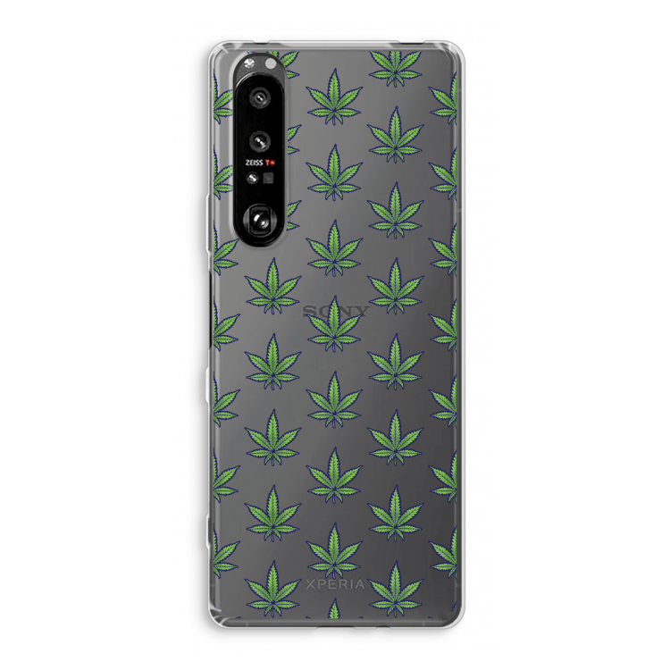 Weed: Sony Xperia 1 III Transparant Hoesje