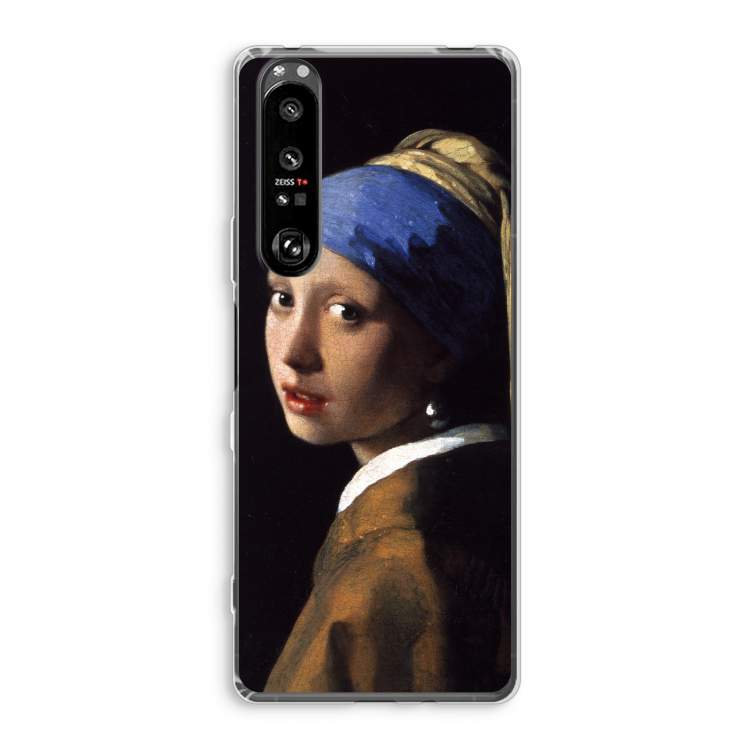 The Pearl Earring: Sony Xperia 1 III Transparant Hoesje