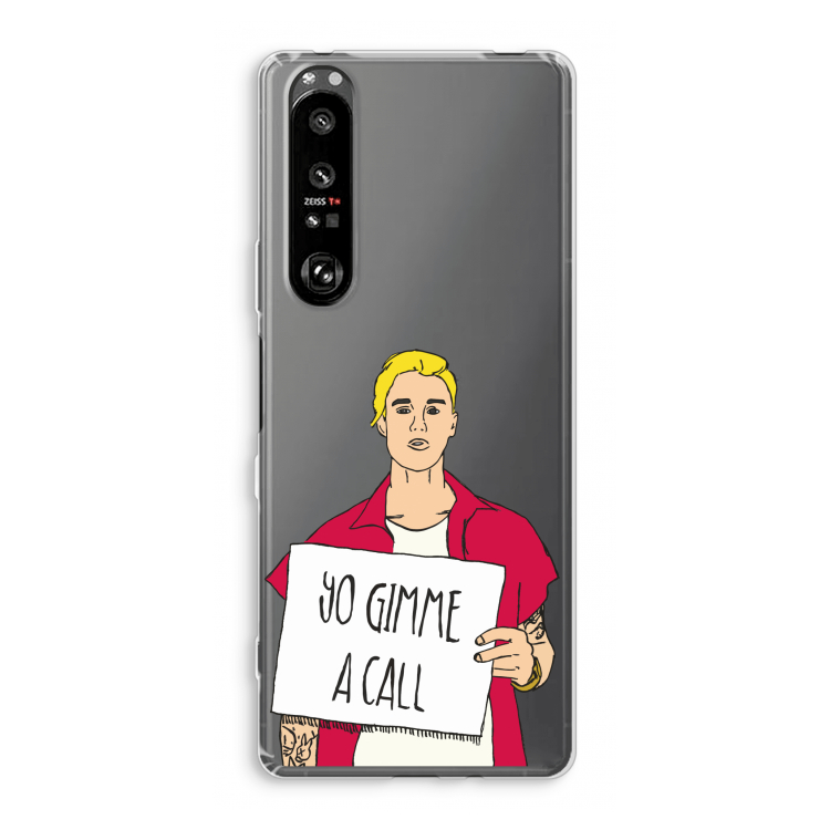 Gimme a call: Sony Xperia 1 III Transparant Hoesje