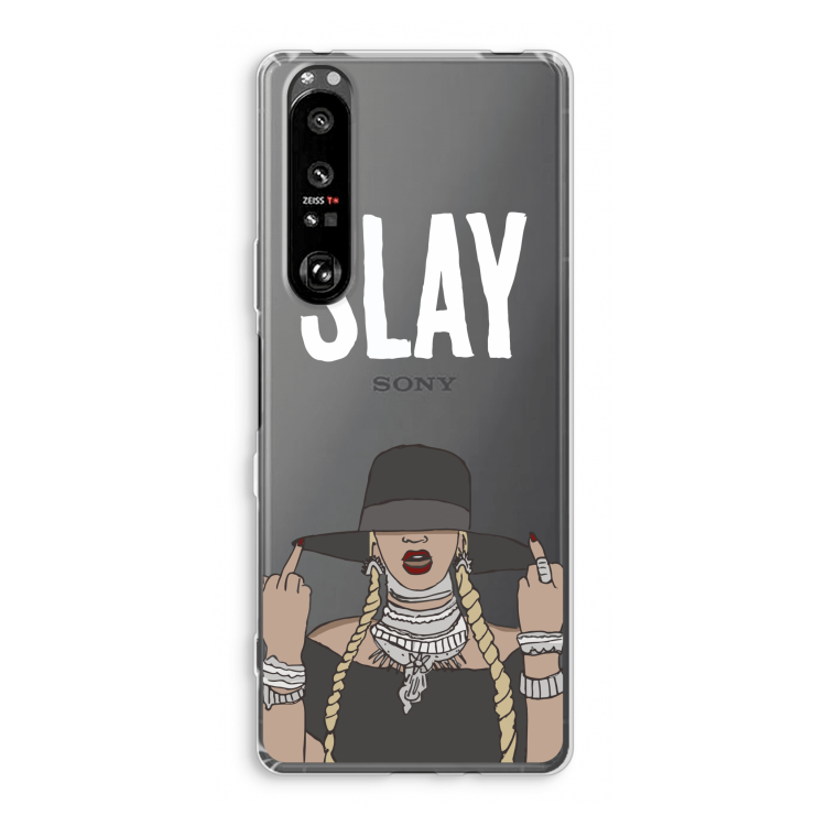 Slay All Day: Sony Xperia 1 III Transparant Hoesje