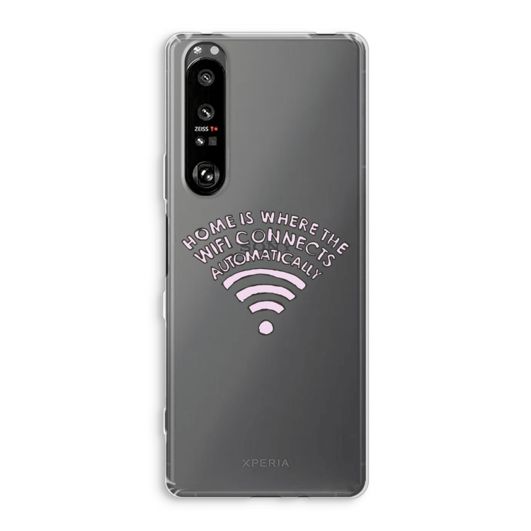Home Is Where The Wifi Is: Sony Xperia 1 III Transparant Hoesje