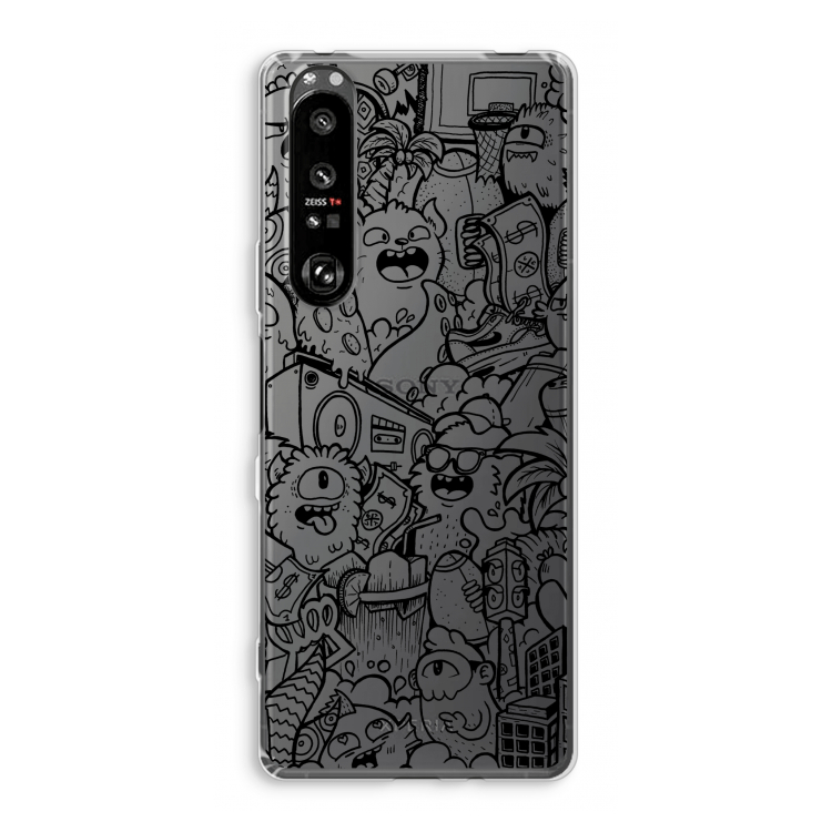 Vexx Black City : Sony Xperia 1 III Transparant Hoesje