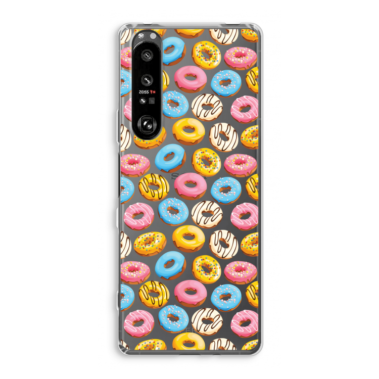 Pink donuts: Sony Xperia 1 III Transparant Hoesje