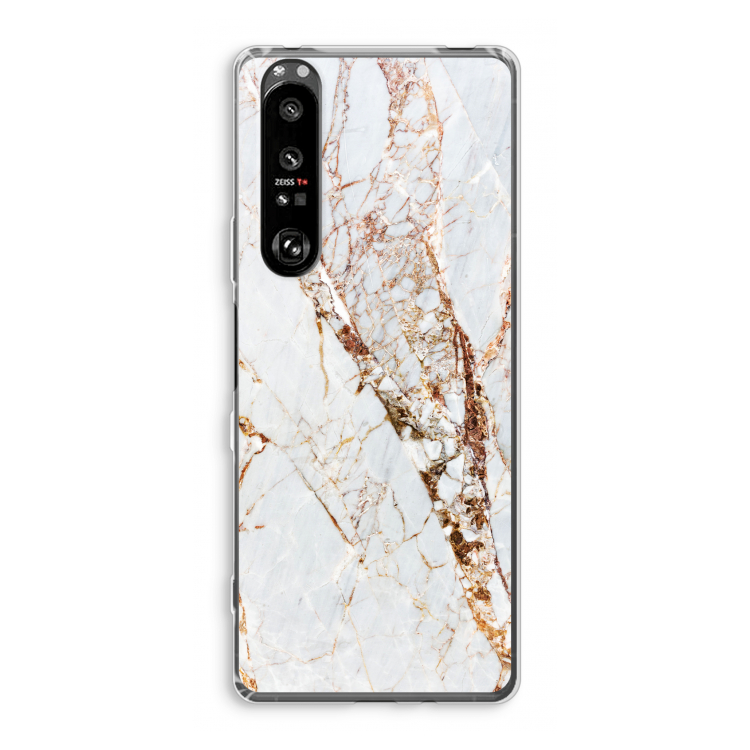 Goud marmer: Sony Xperia 1 III Transparant Hoesje