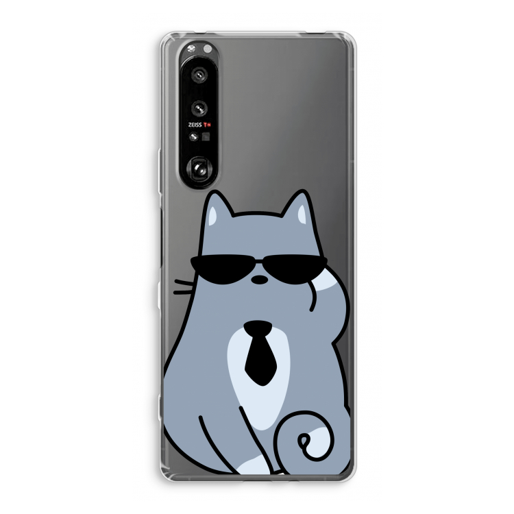 Cool cat: Sony Xperia 1 III Transparant Hoesje