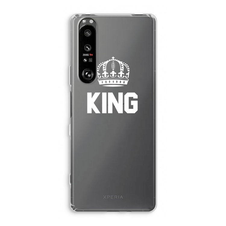King zwart: Sony Xperia 1 III Transparant Hoesje