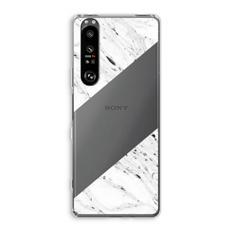 Biggest stripe: Sony Xperia 1 III Transparant Hoesje