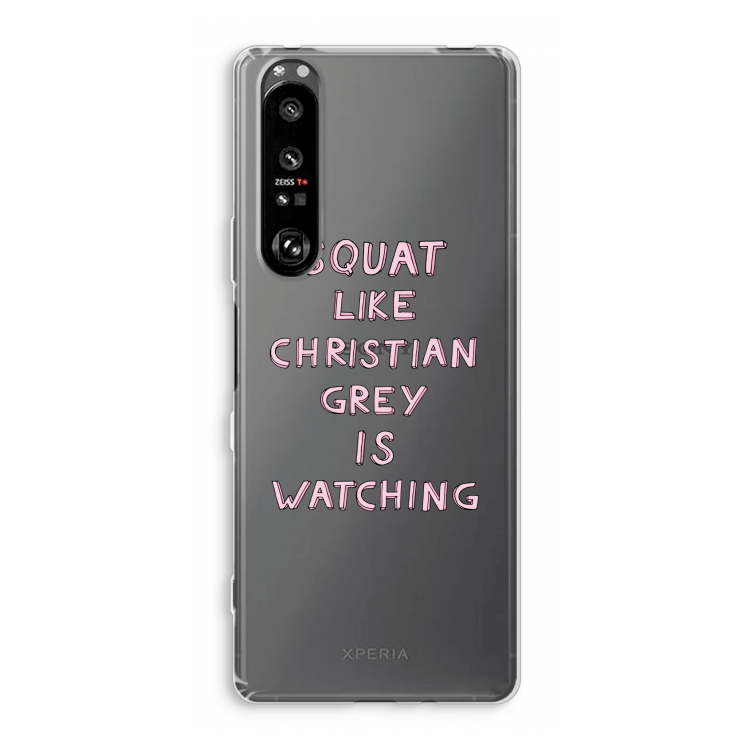 Christian Grey: Sony Xperia 1 III Transparant Hoesje