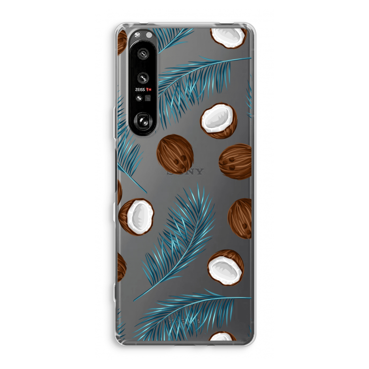 Kokosnoot roze: Sony Xperia 1 III Transparant Hoesje