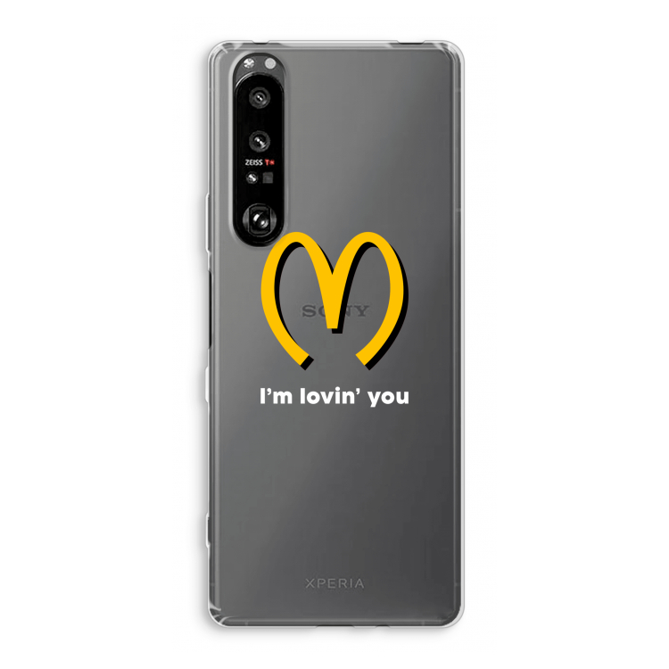 I'm lovin' you: Sony Xperia 1 III Transparant Hoesje