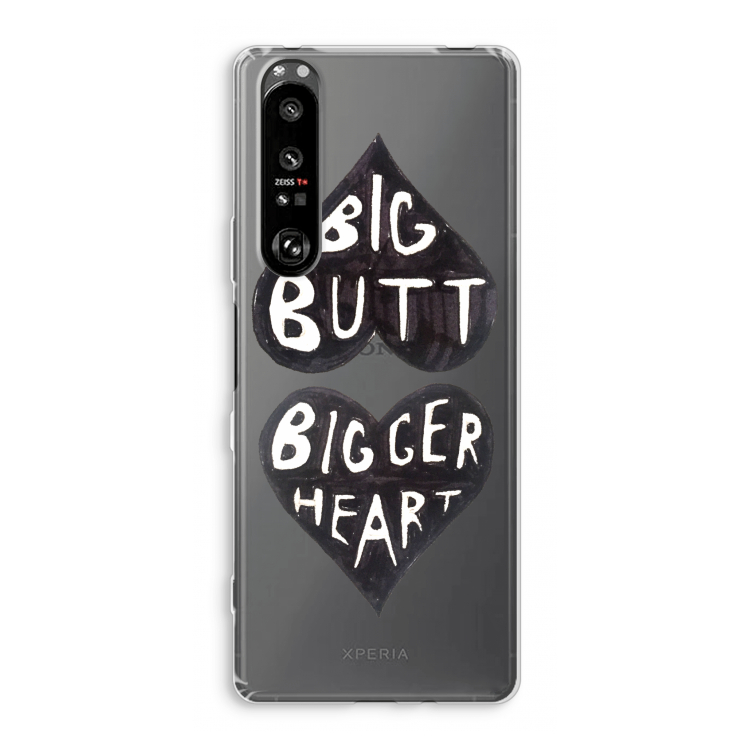 Big butt bigger heart: Sony Xperia 1 III Transparant Hoesje