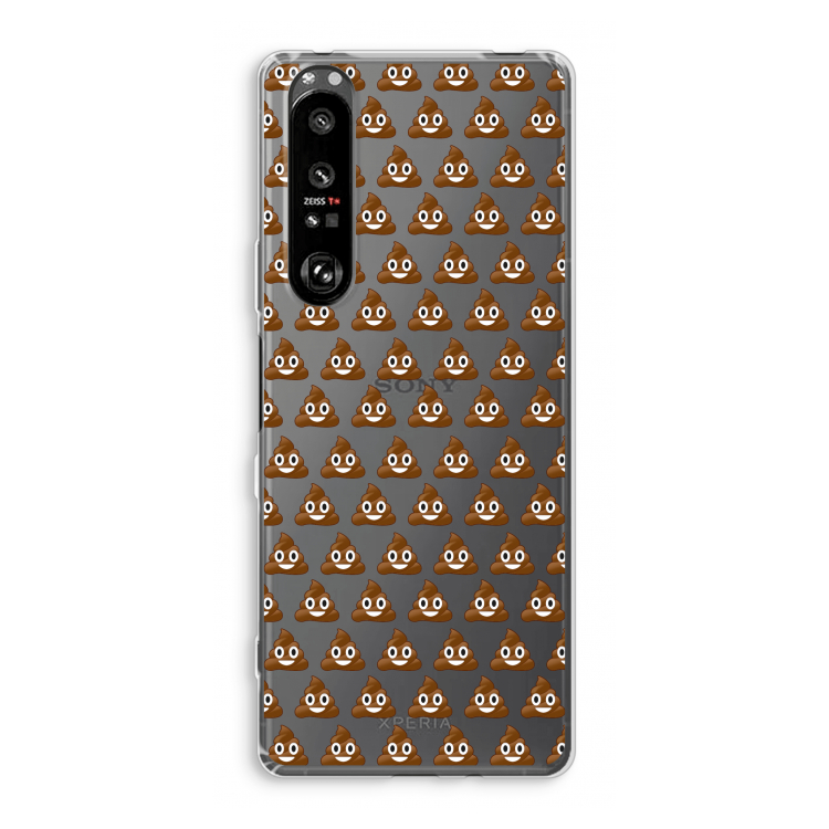 Poop emoji: Sony Xperia 1 III Transparant Hoesje