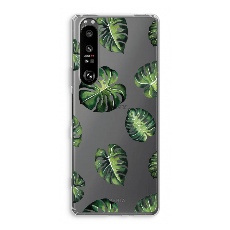 Tropische bladeren: Sony Xperia 1 III Transparant Hoesje