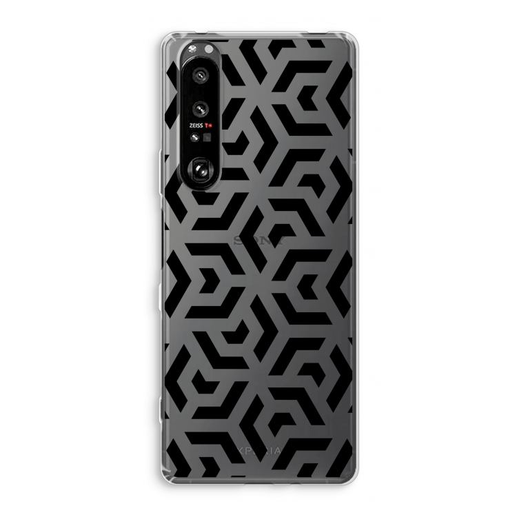Crazy pattern: Sony Xperia 1 III Transparant Hoesje