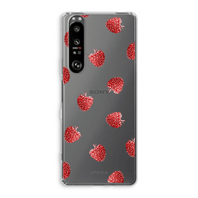 Framboosjes: Sony Xperia 1 III Transparant Hoesje