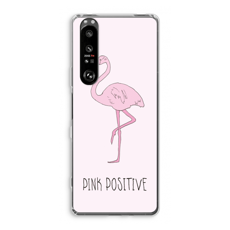 Pink positive: Sony Xperia 1 III Transparant Hoesje