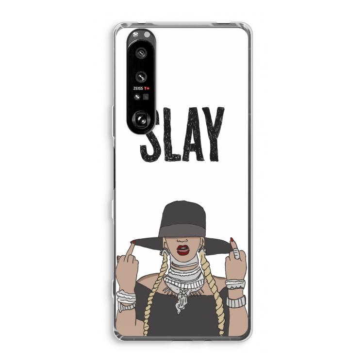 Slay All Day: Sony Xperia 1 III Transparant Hoesje
