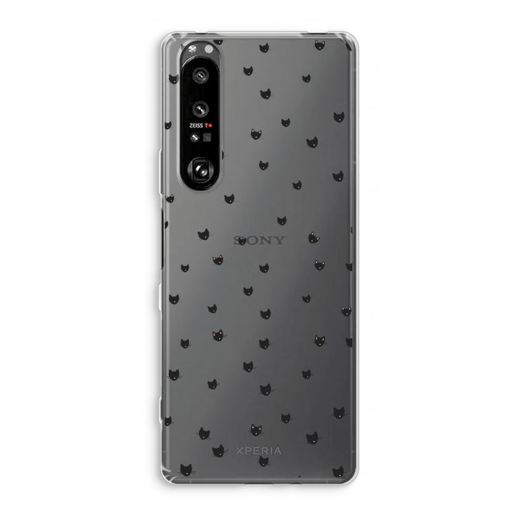 Kleine kattenkopjes: Sony Xperia 1 III Transparant Hoesje
