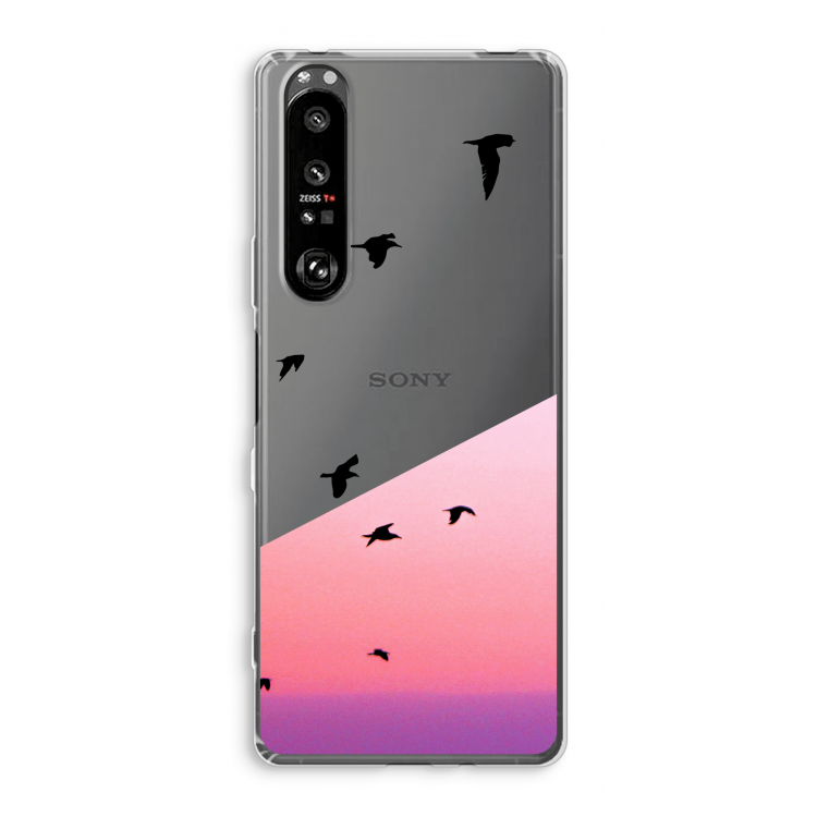 Fly away: Sony Xperia 1 III Transparant Hoesje