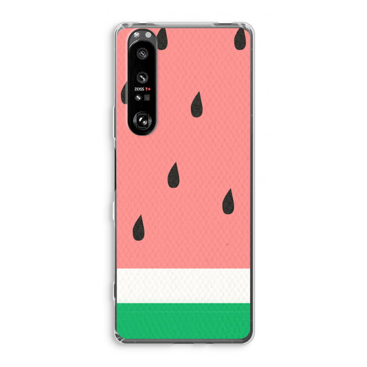 Watermeloen: Sony Xperia 1 III Transparant Hoesje