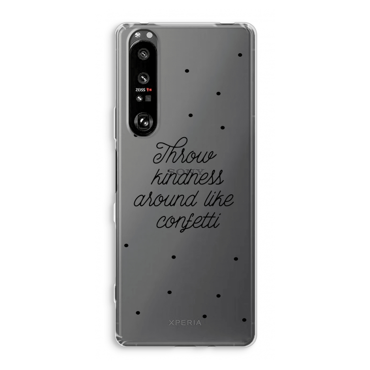 Confetti: Sony Xperia 1 III Transparant Hoesje