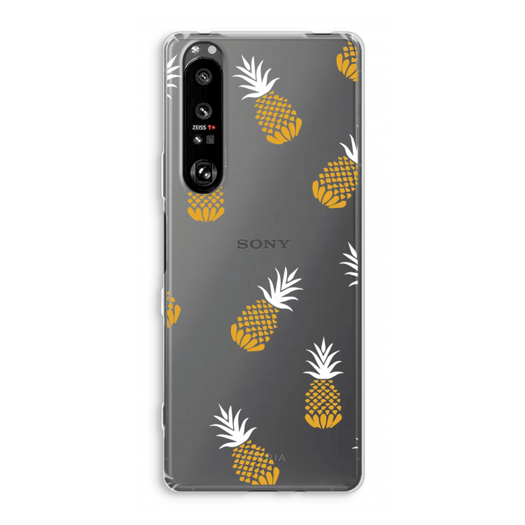 Ananasjes: Sony Xperia 1 III Transparant Hoesje