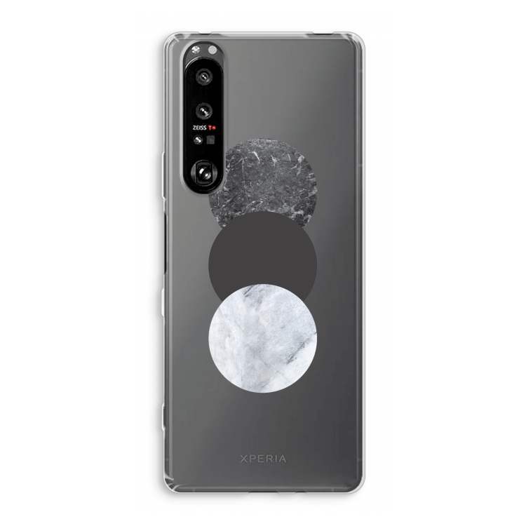 Marmeren cirkels: Sony Xperia 1 III Transparant Hoesje