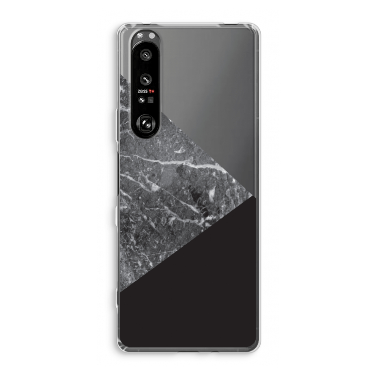 Combinatie marmer: Sony Xperia 1 III Transparant Hoesje