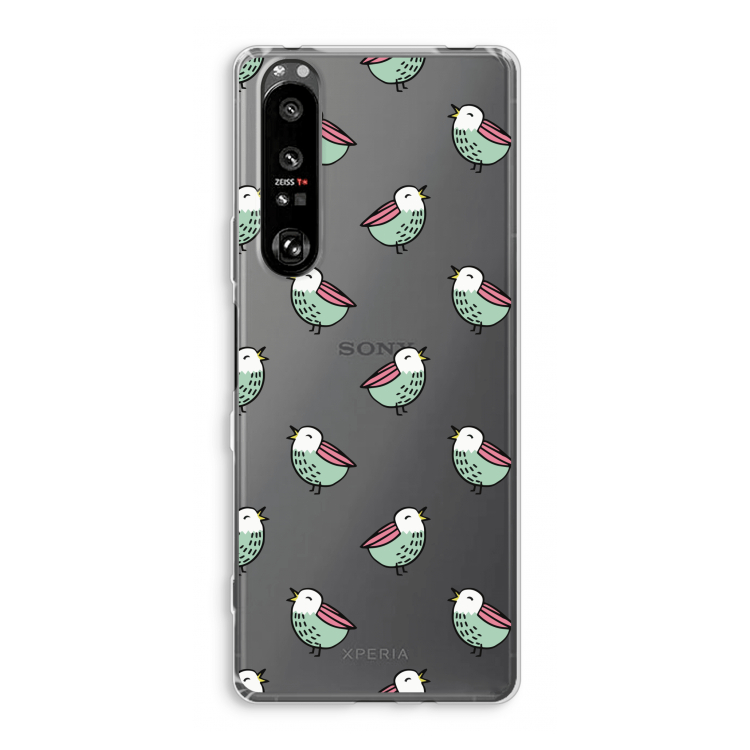 Vogeltjes: Sony Xperia 1 III Transparant Hoesje