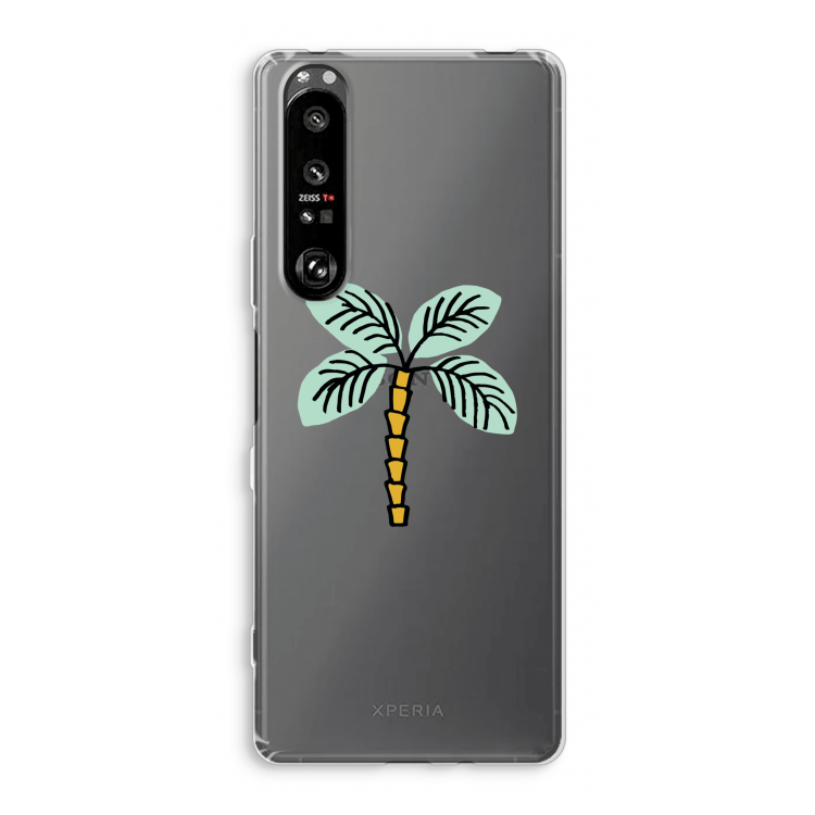 Palmboom: Sony Xperia 1 III Transparant Hoesje