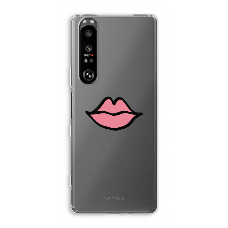 Kusje: Sony Xperia 1 III Transparant Hoesje