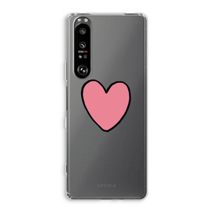 Hartje: Sony Xperia 1 III Transparant Hoesje