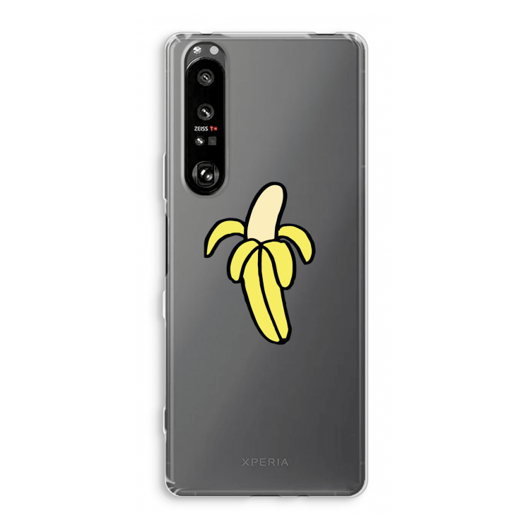 Banana: Sony Xperia 1 III Transparant Hoesje