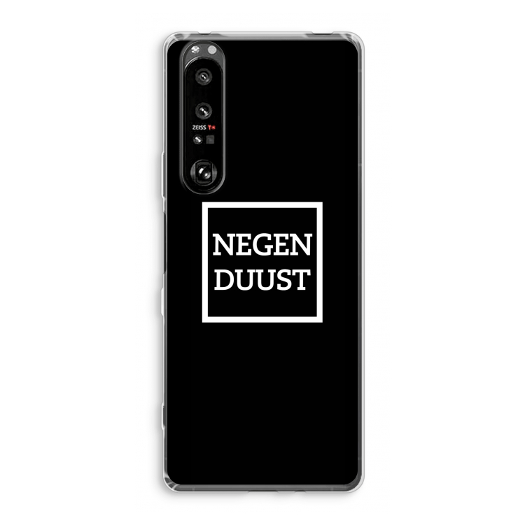 Negenduust black: Sony Xperia 1 III Transparant Hoesje