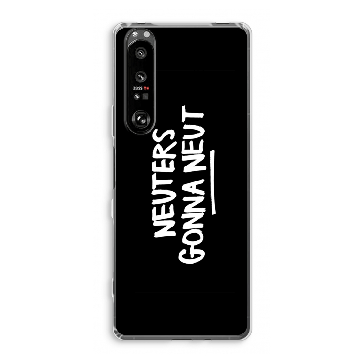 Neuters (zwart): Sony Xperia 1 III Transparant Hoesje