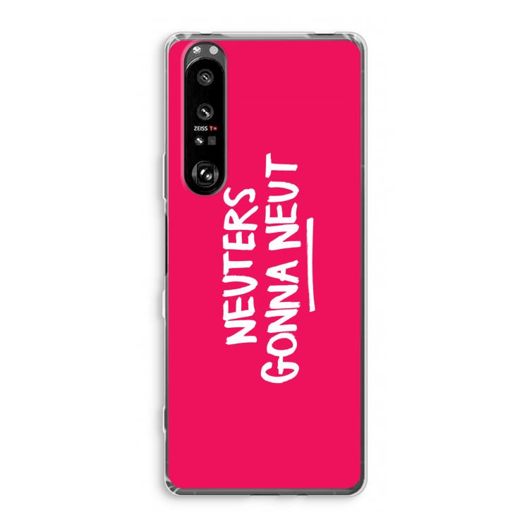 Neuters (roze): Sony Xperia 1 III Transparant Hoesje