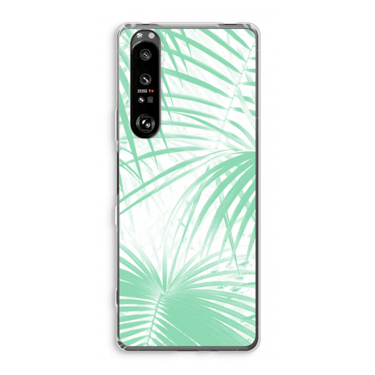 Palmbladeren: Sony Xperia 1 III Transparant Hoesje