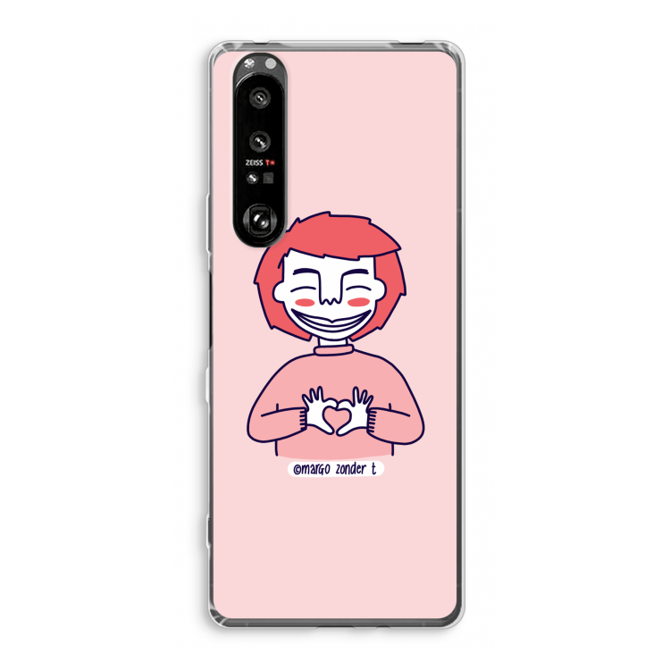 Hartje: Sony Xperia 1 III Transparant Hoesje